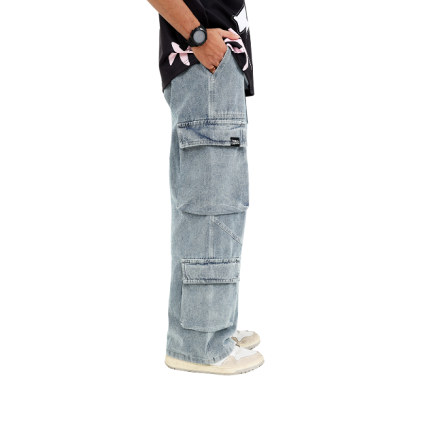 Seluar Jean Kargo Baggy Toobad Y2K - Image 3