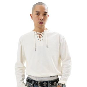 Lace Henley "WHITE"